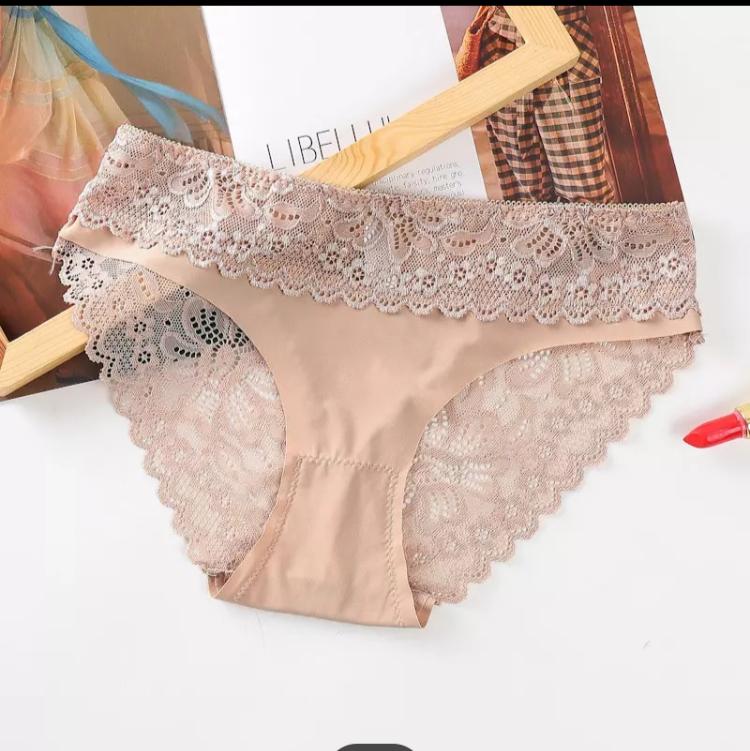 Half net cotton panties Pack of 3