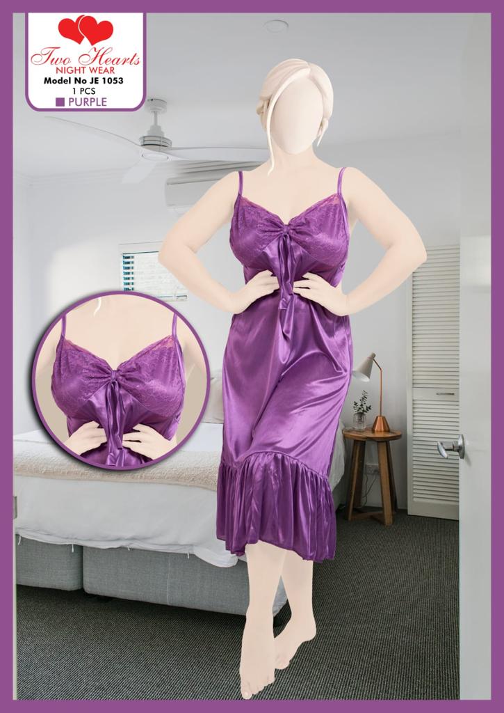 Two Hearts 1 piece Silk Nighty