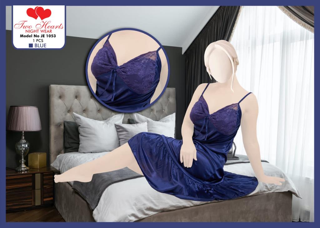 Two Hearts 1 piece Silk Nighty