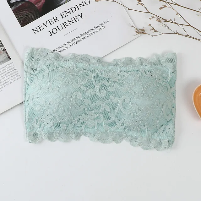 Net floral Strapless Biddies With Back Hook And removable pad