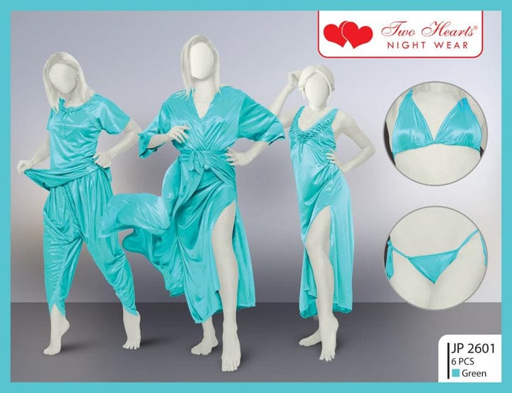 Two Hearts 6 piece Silk Nighty soft Stuff flexible stuff