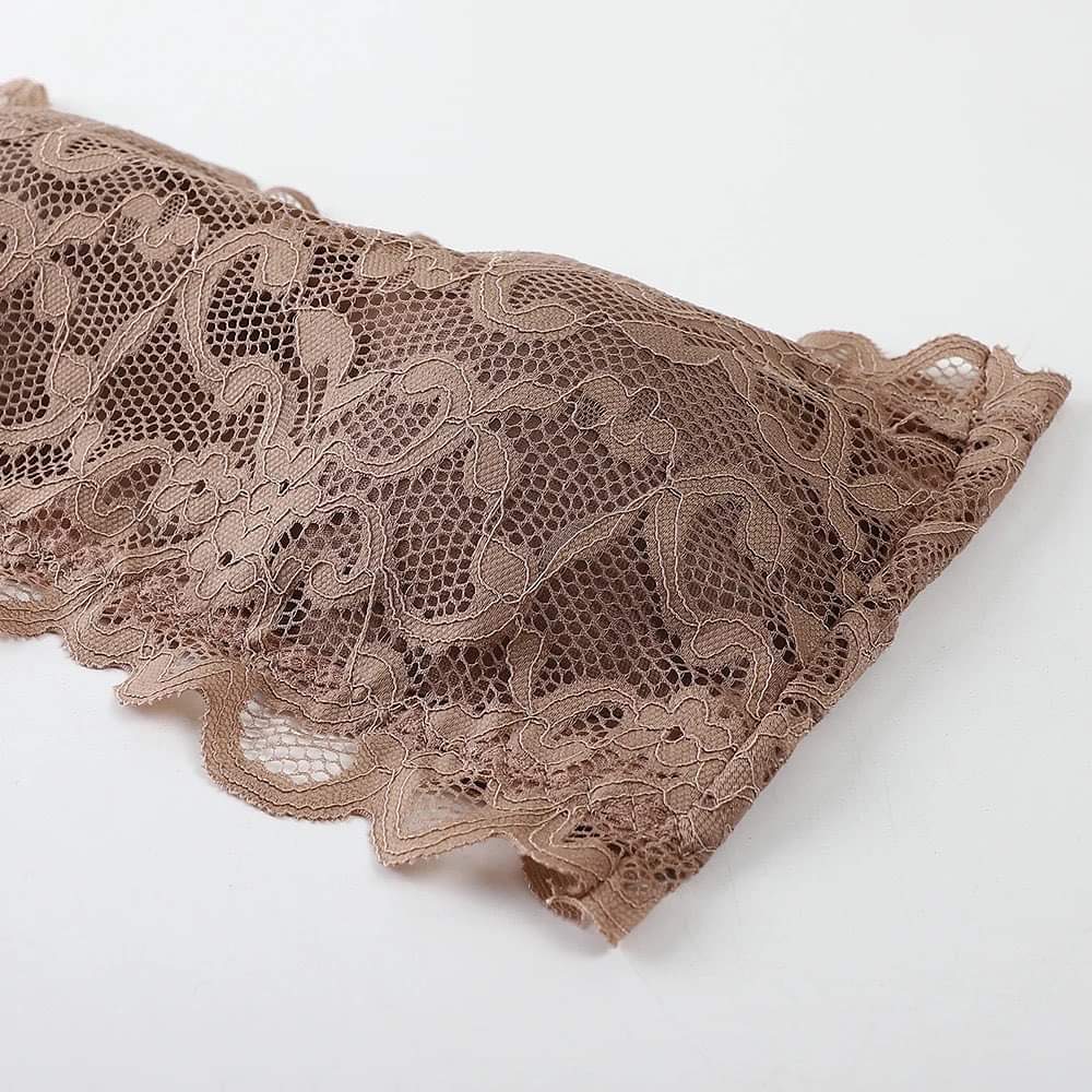 Net floral Strapless Biddies With Back Hook And removable pad