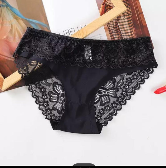 Half net cotton panties Pack of 3
