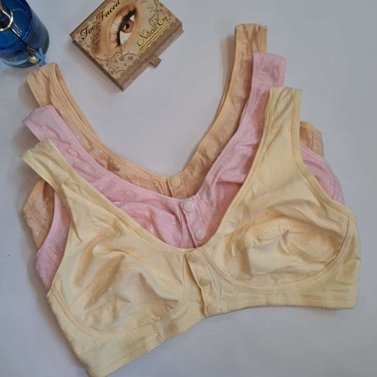 Front open Button Bra with soft And Flexible Stuff