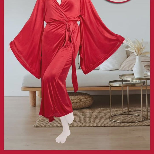 Two Hearts 2 piece panty and Gown silk nighty